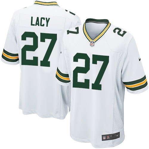 Youth Elite Eddie Lacy Nike Jersey White Road - #27 NFL Green Bay Packers